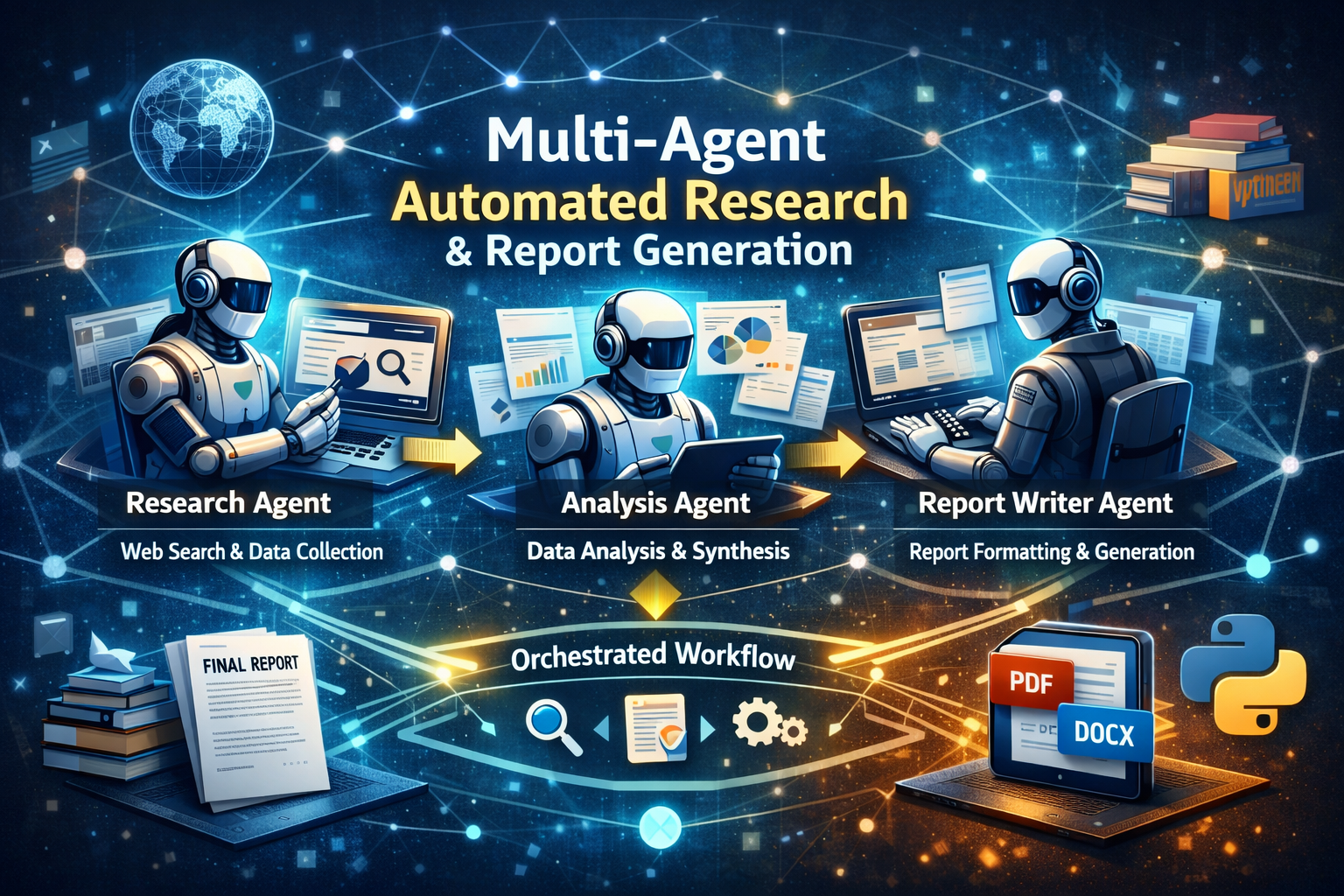 Multi-Agent Automated Research & Report Generation screenshot